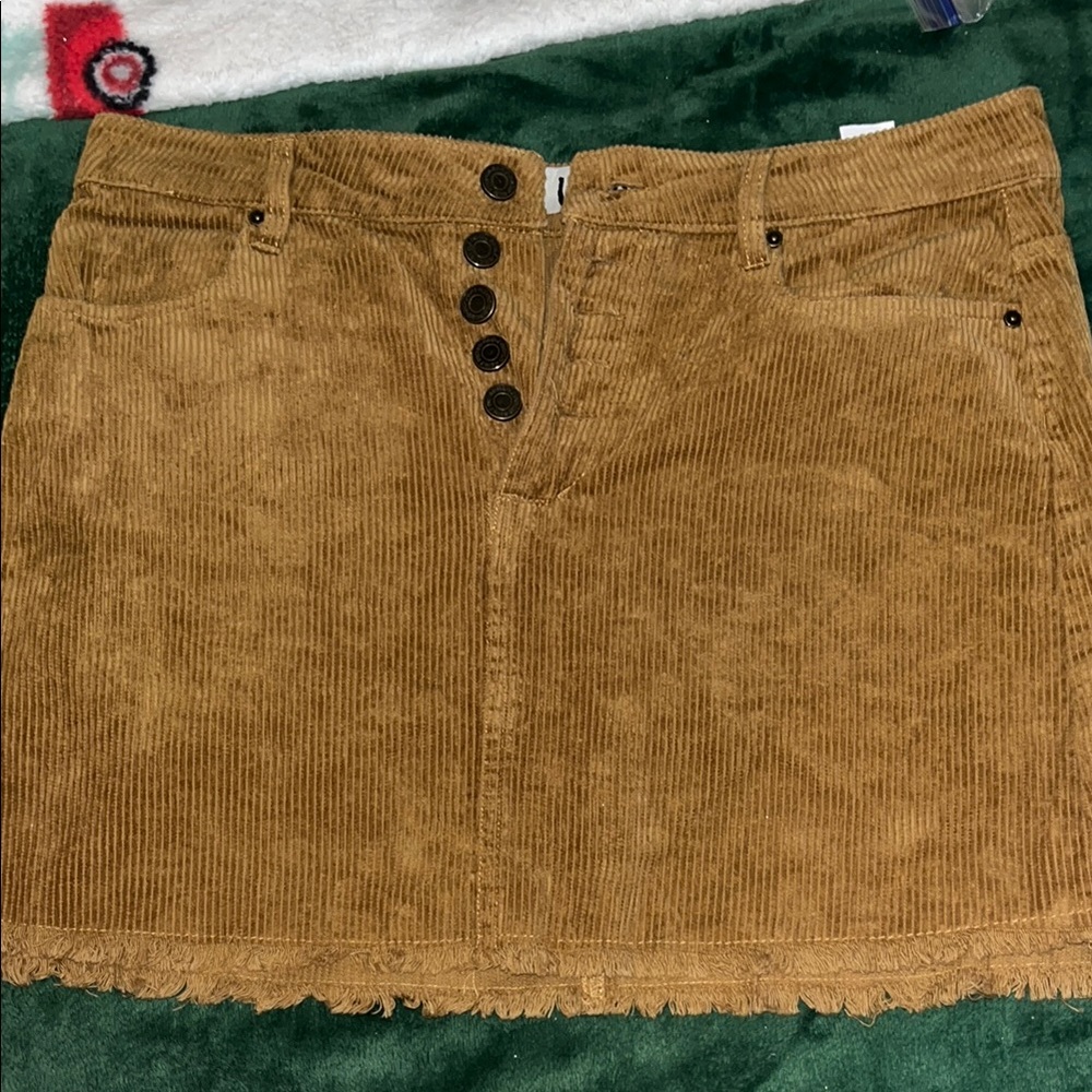 Brown Corduroy Skirt